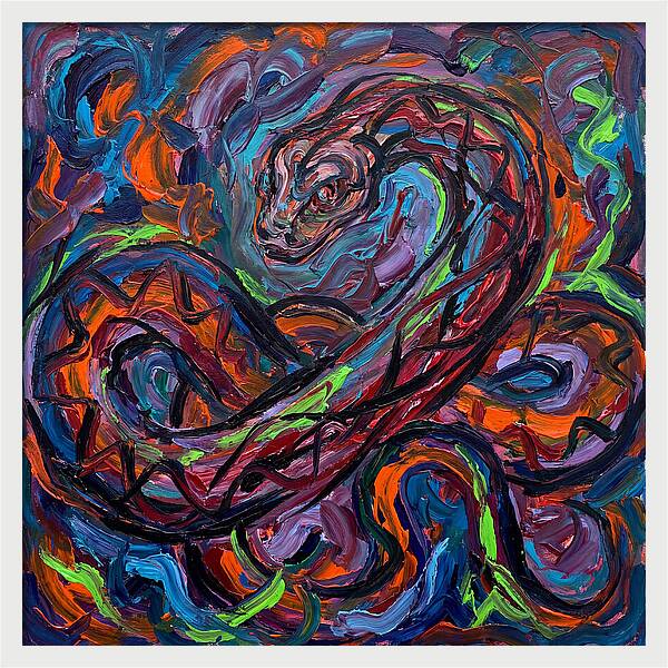 Anaconda In Vibrant Swirls