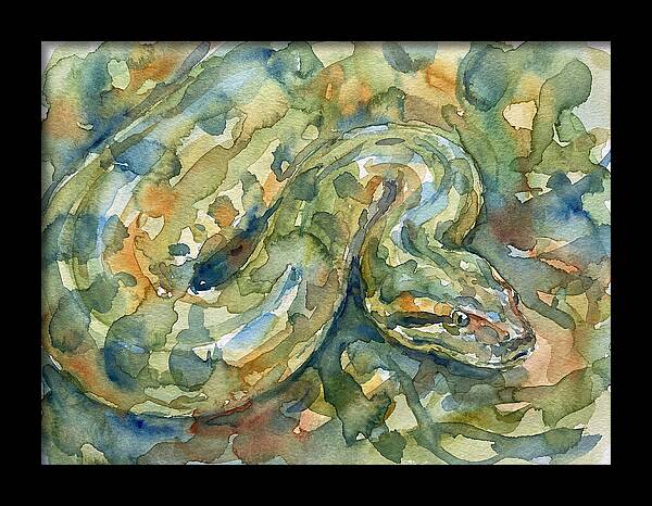 Anaconda In Watercolor
