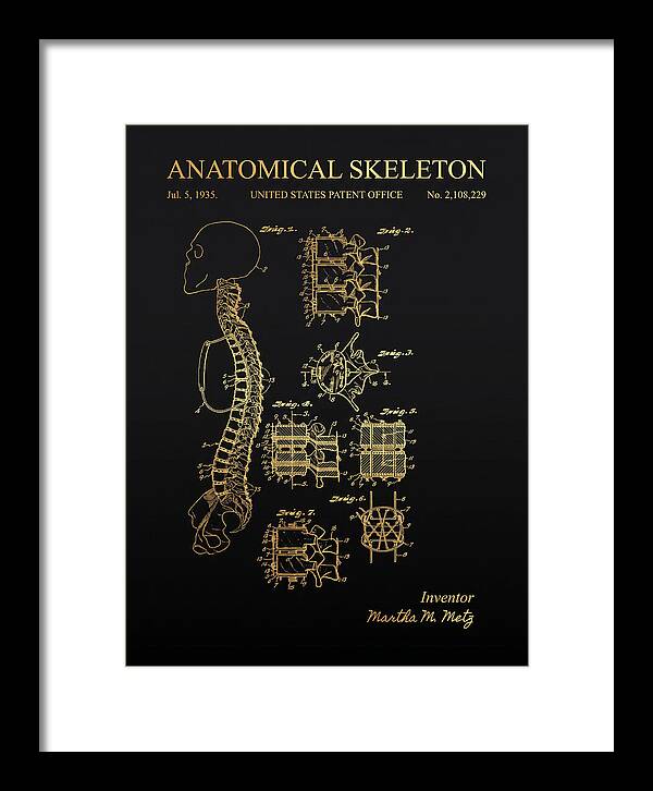 Anatomical Skeleton Gold Patent Us2108229a