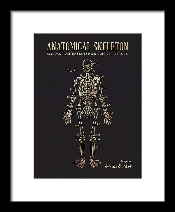 Anatomical Skeleton Gold Patent Us983547a