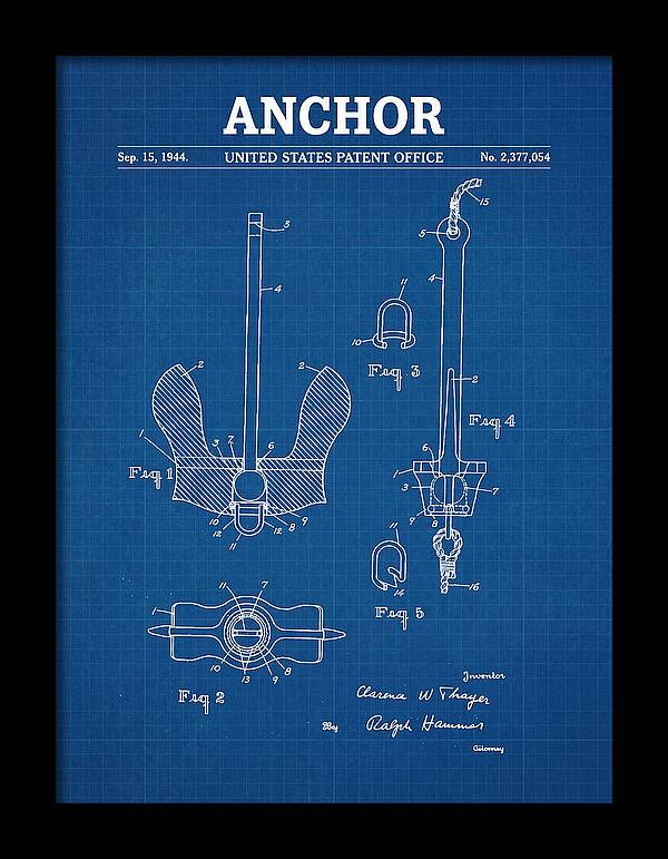 Anchor Danforth Blueprint Patent Us2377054a