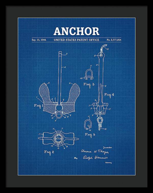 Anchor Danforth Blueprint Patent Us2377054a
