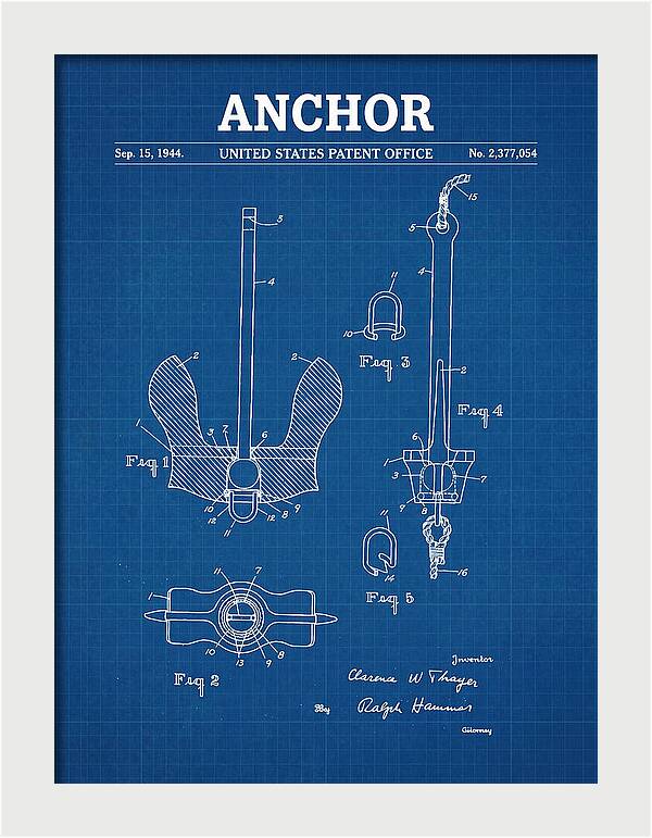 Anchor Danforth Blueprint Patent Us2377054a