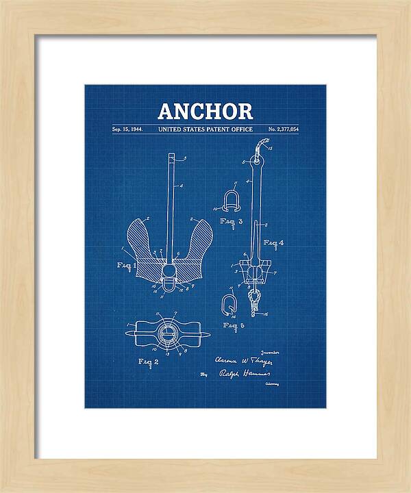 Anchor Danforth Blueprint Patent Us2377054a