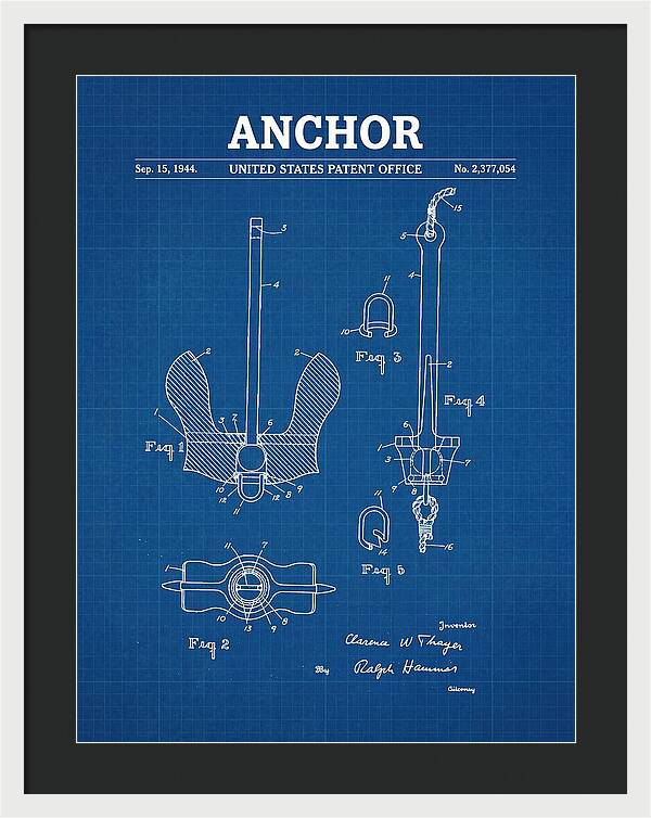 Anchor Danforth Blueprint Patent Us2377054a