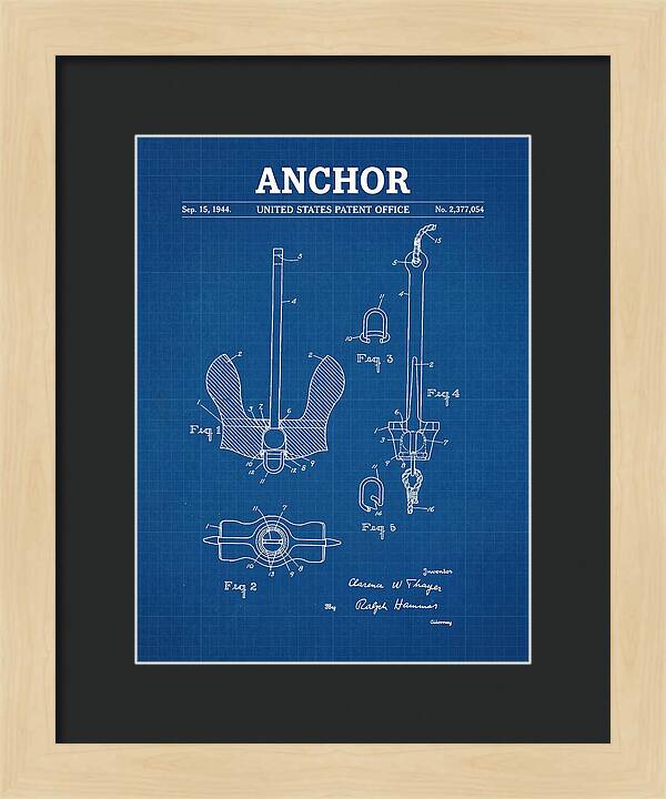 Anchor Danforth Blueprint Patent Us2377054a