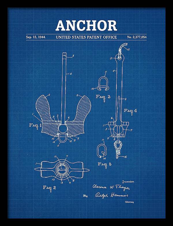 Anchor Danforth Blueprint Patent Us2377054a