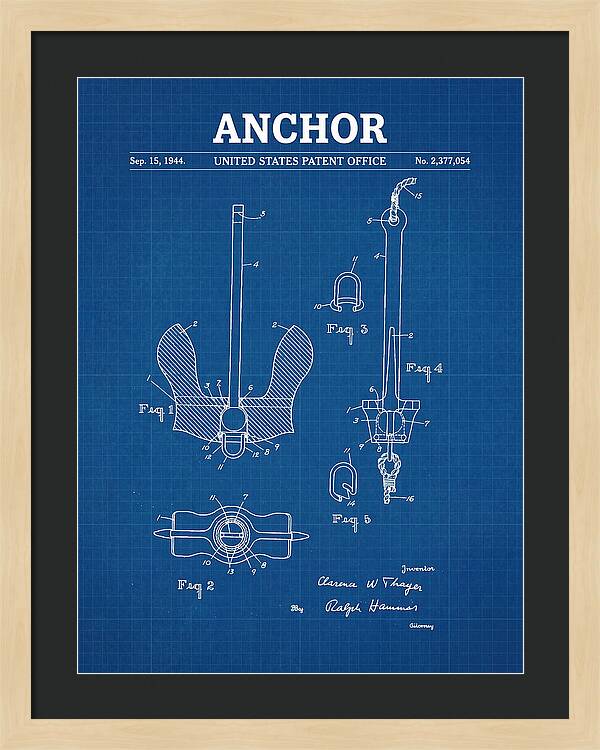 Anchor Danforth Blueprint Patent Us2377054a