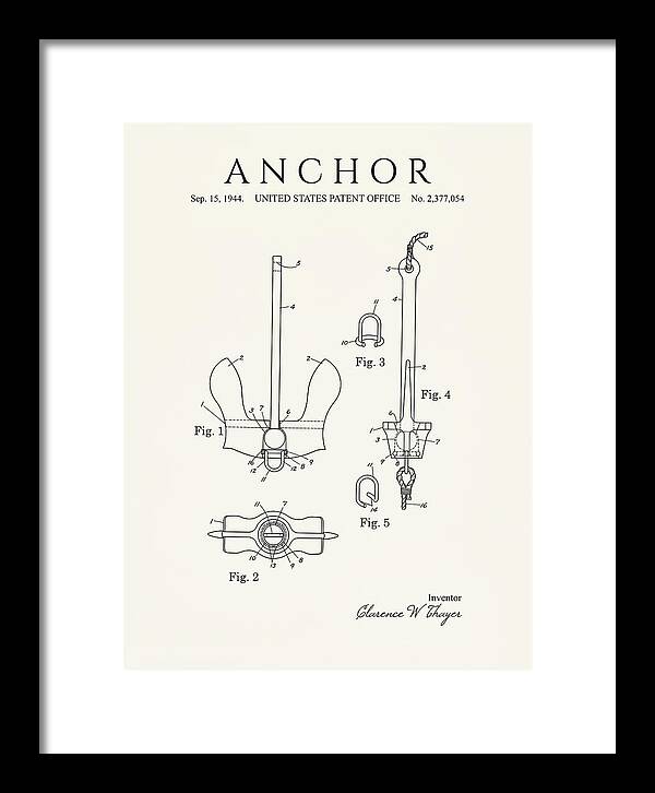 Anchor Danforth Minimalist Patent Us2377054a