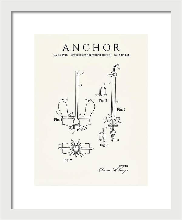 Anchor Danforth Minimalist Patent Us2377054a