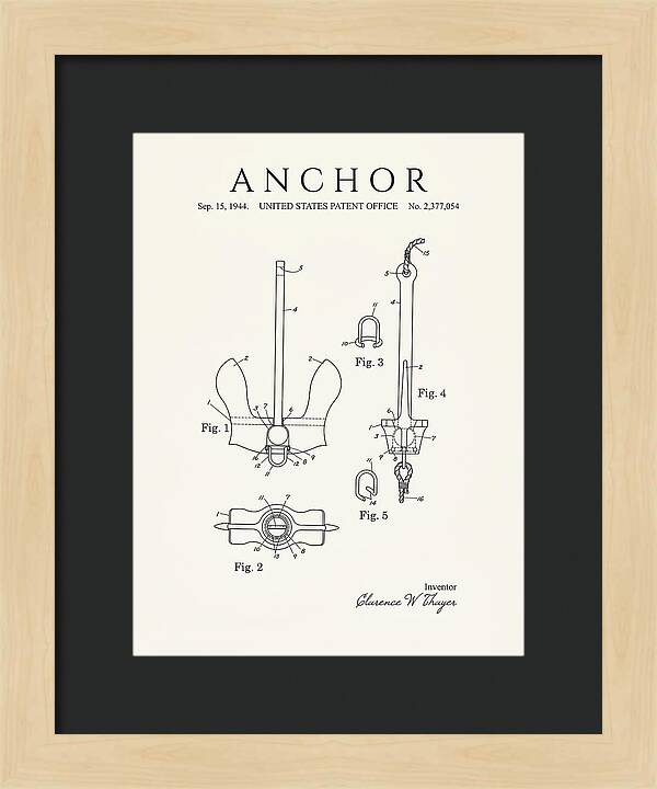 Anchor Danforth Minimalist Patent Us2377054a