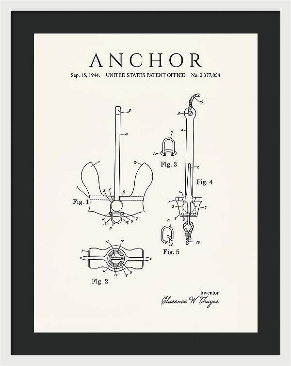 Anchor Danforth Minimalist Patent Us2377054a