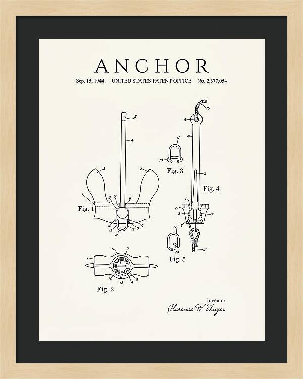 Anchor Danforth Minimalist Patent Us2377054a