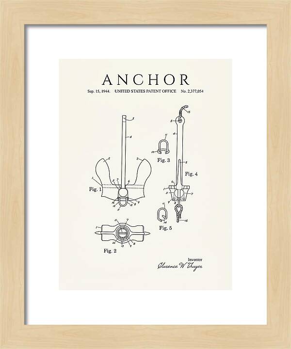Anchor Danforth Minimalist Patent Us2377054a