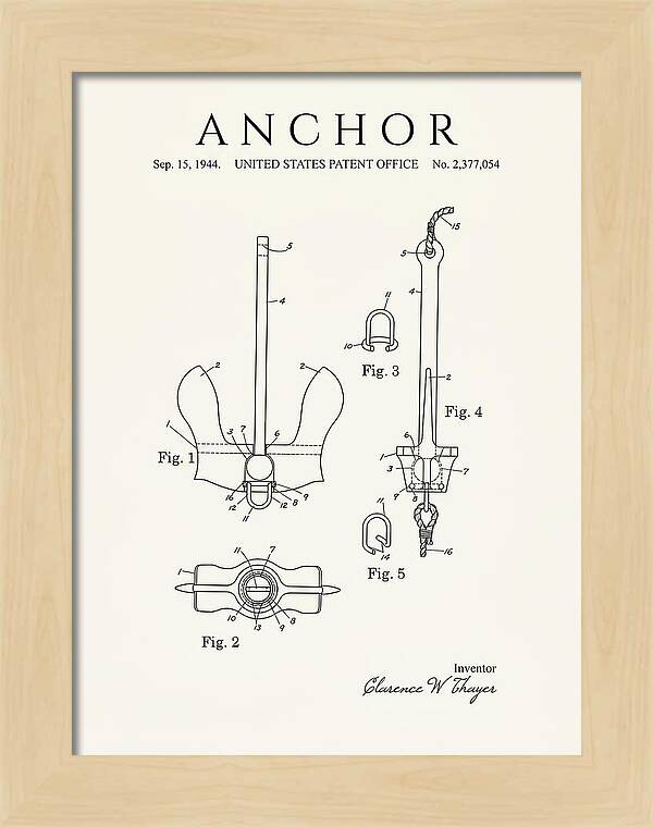 Anchor Danforth Minimalist Patent Us2377054a