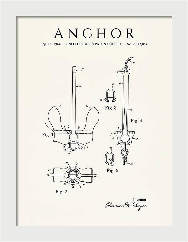 Anchor Danforth Minimalist Patent Us2377054a
