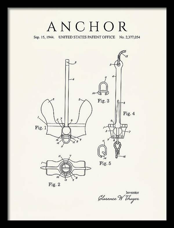 Anchor Danforth Minimalist Patent Us2377054a