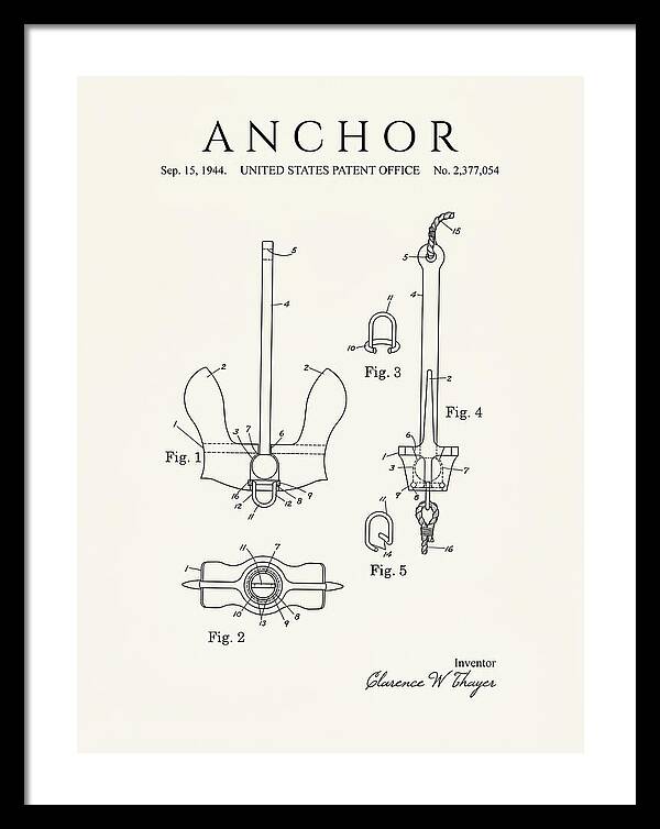 Anchor Danforth Minimalist Patent Us2377054a