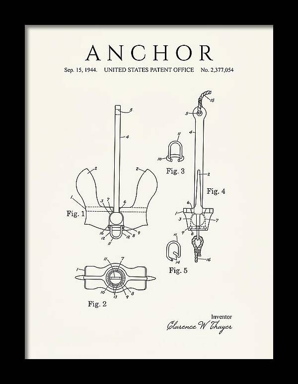 Anchor Danforth Minimalist Patent Us2377054a