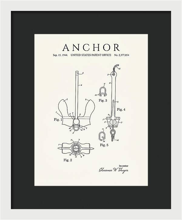 Anchor Danforth Minimalist Patent Us2377054a
