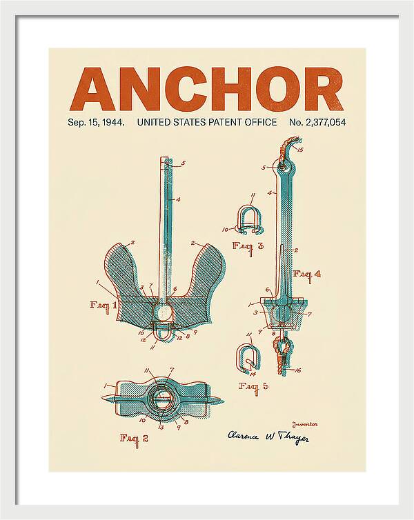 Anchor Danforth Retro Patent Us2377054a