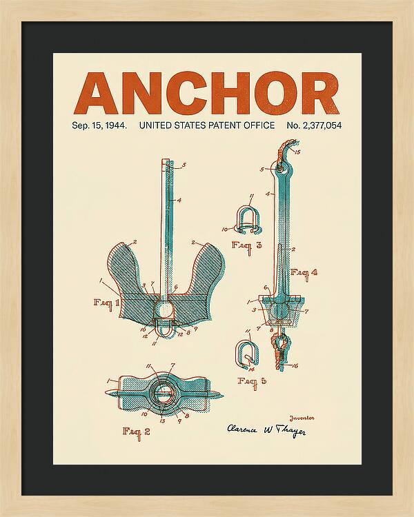 Anchor Danforth Retro Patent Us2377054a