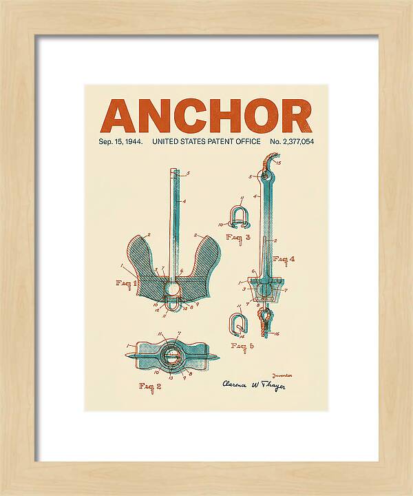 Anchor Danforth Retro Patent Us2377054a