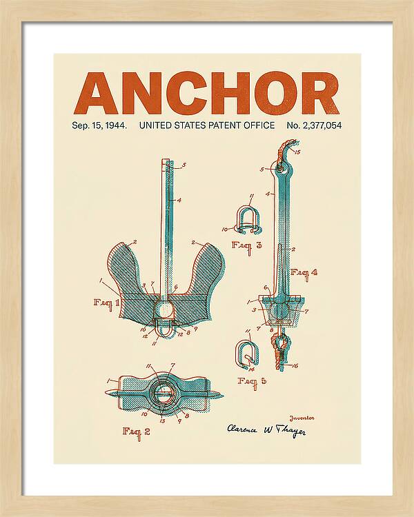 Anchor Danforth Retro Patent Us2377054a