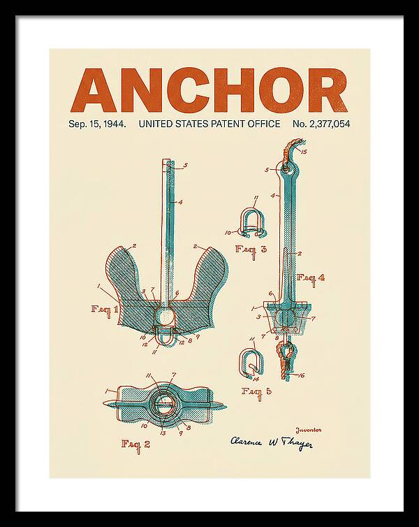 Anchor Danforth Retro Patent Us2377054a