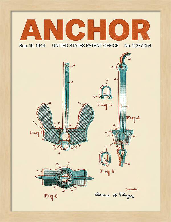 Anchor Danforth Retro Patent Us2377054a