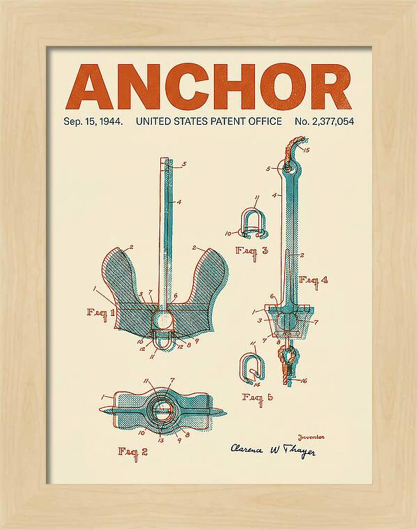 Anchor Danforth Retro Patent Us2377054a