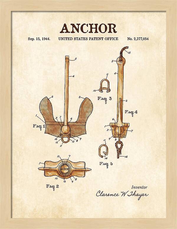 Anchor Danforth Watercolor Patent Us2377054a