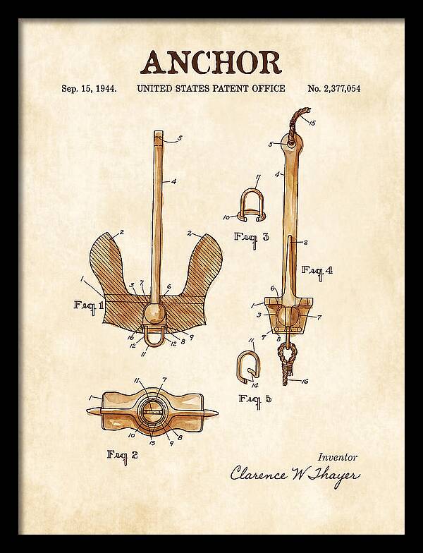 Anchor Danforth Watercolor Patent Us2377054a