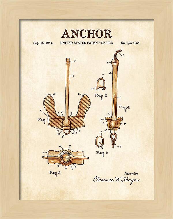 Anchor Danforth Watercolor Patent Us2377054a