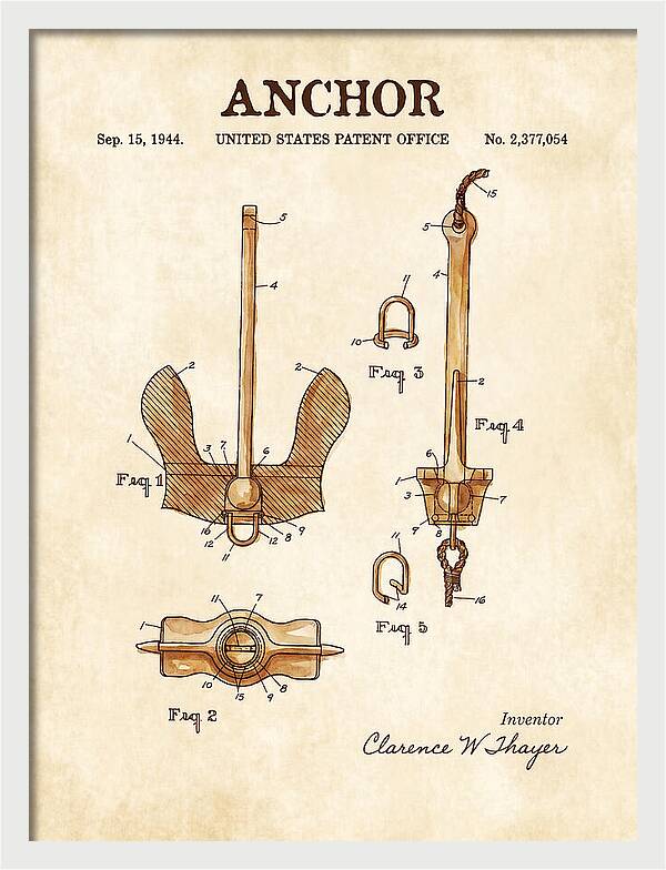 Anchor Danforth Watercolor Patent Us2377054a