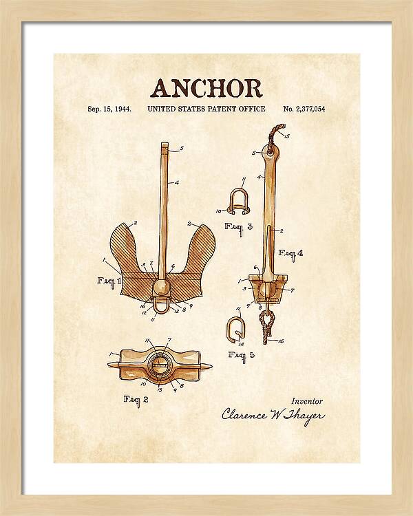 Anchor Danforth Watercolor Patent Us2377054a