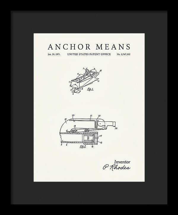 Anchor Means Minimalist Patent Us3747552a