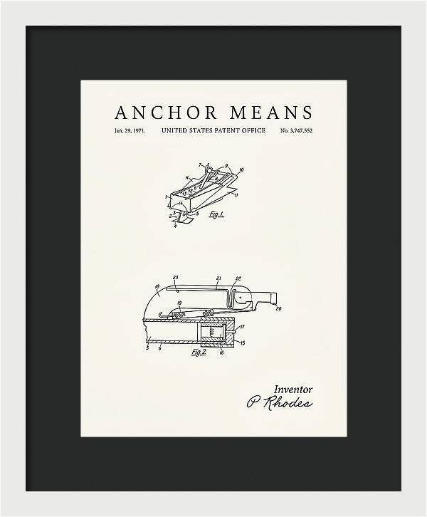 Anchor Means Minimalist Patent Us3747552a