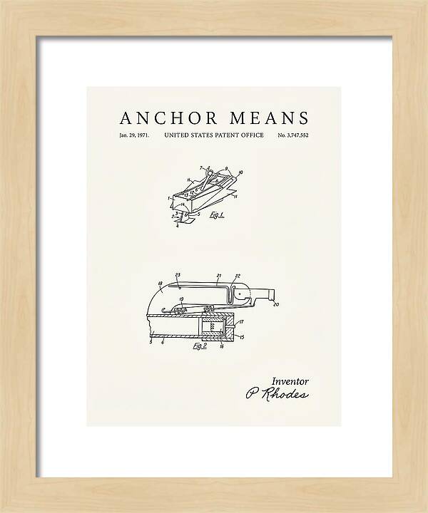 Anchor Means Minimalist Patent Us3747552a