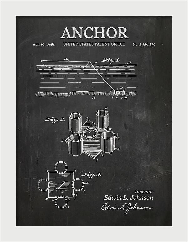 Anchor Mushroom Type Chalkboard Patent Us2556279a