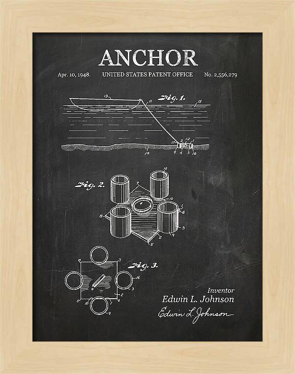 Anchor Mushroom Type Chalkboard Patent Us2556279a