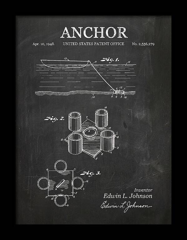 Anchor Mushroom Type Chalkboard Patent Us2556279a