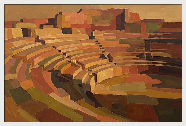 Ancient Amphitheater In Warm Hues