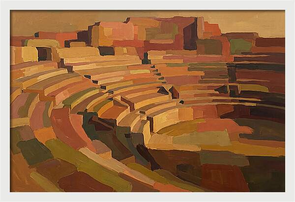 Ancient Amphitheater In Warm Hues