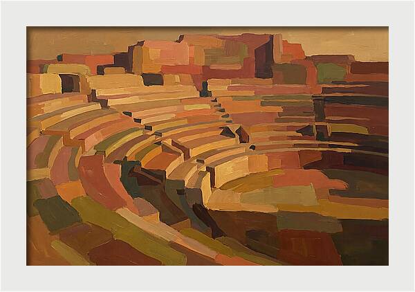 Ancient Amphitheater In Warm Hues