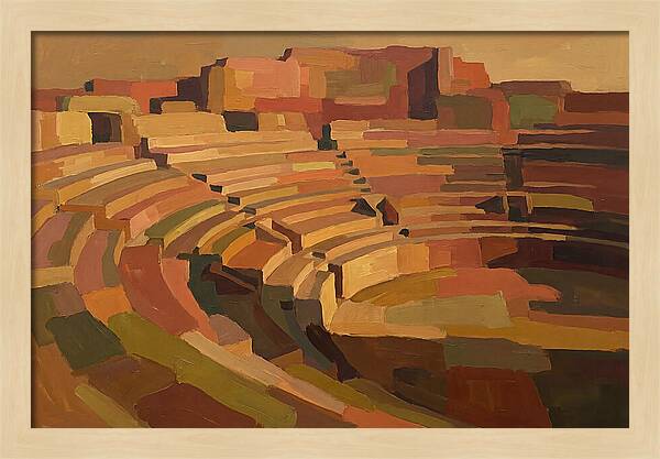 Ancient Amphitheater In Warm Hues