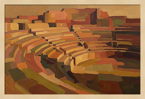Ancient Amphitheater In Warm Hues