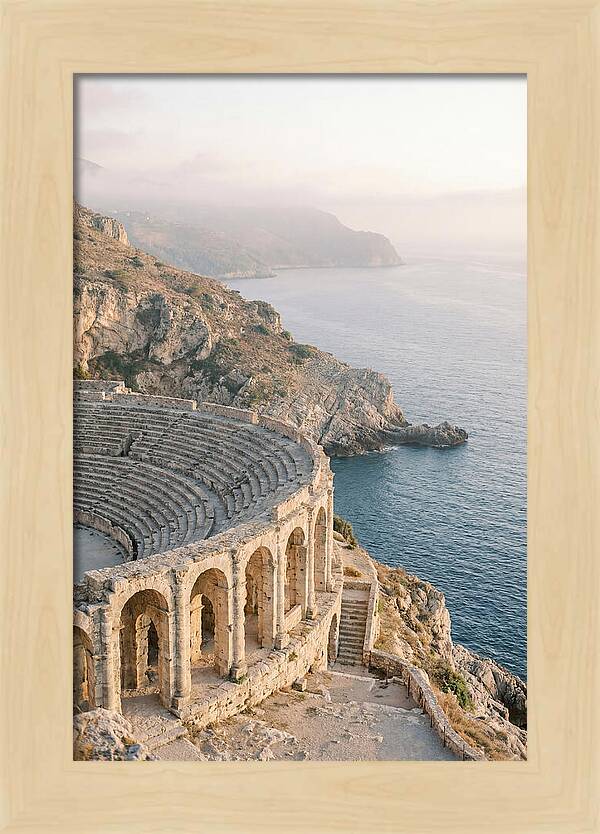 Ancient Amphitheater Overlooking The Sea