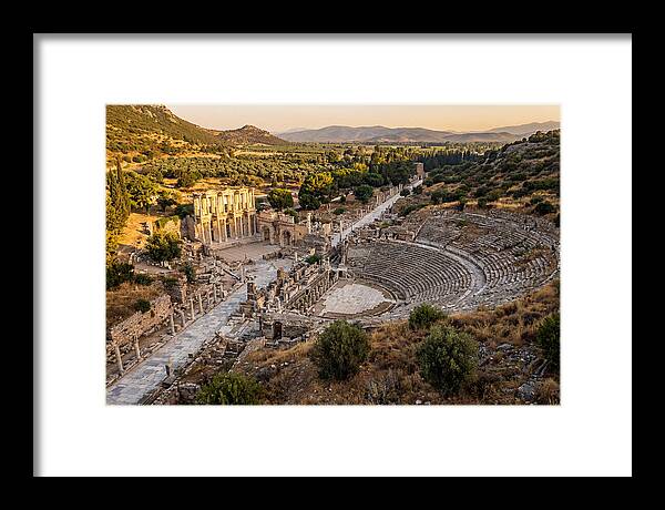 Ancient Ephesus Ruins At Dusk