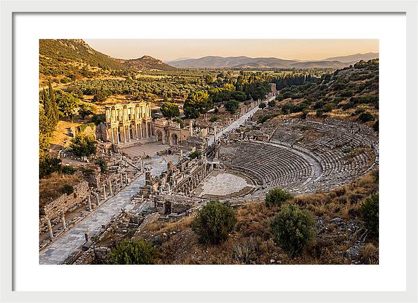 Ancient Ephesus Ruins At Dusk